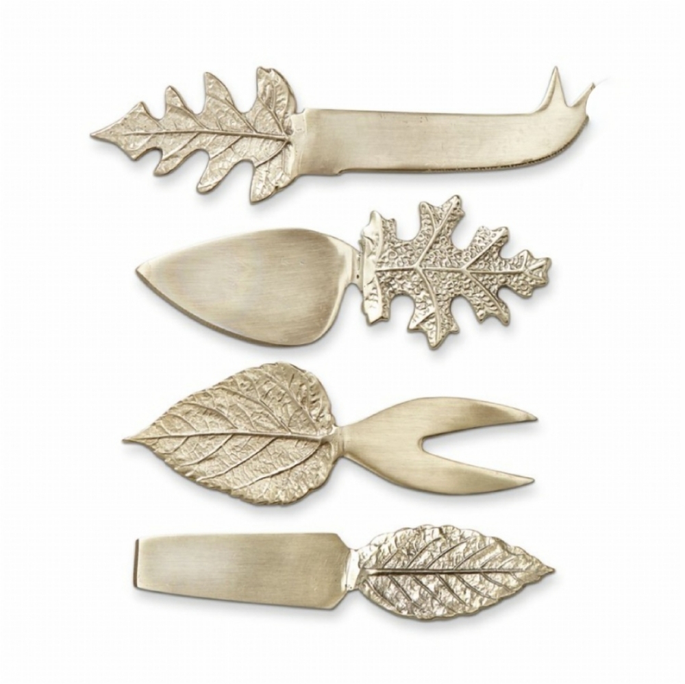 NWT! Gold Leaf Cheese Knives Bundle